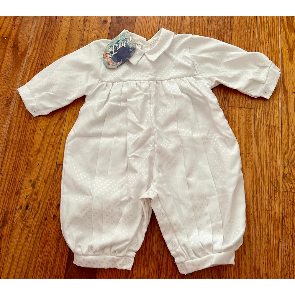 Lilliput by SUFI Made In Italy Bubble Romper Christening Baptism Wedding New 12M
